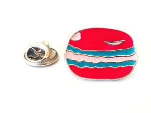Red Macaroon Enamel Pin - Precious Knits Shop