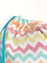 cinched brightly covered chevron strip shown in use