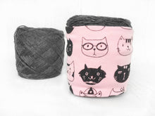 cat lovers skein coat on a ball of yarn versus a ball of yarn not covered