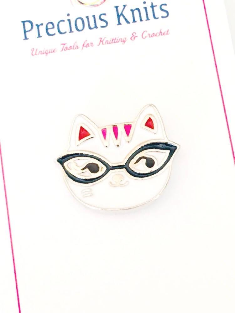 nerdy cat pin on their packaging