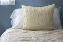Cobblestone Faux Cable Knit Pillow Cover Pattern - Precious Knits Shop