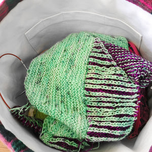 Raspberry Tart Large Drawstring Project Bag - Precious Knits Shop