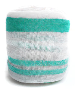 Sea Foam Striped Yarn Cozy